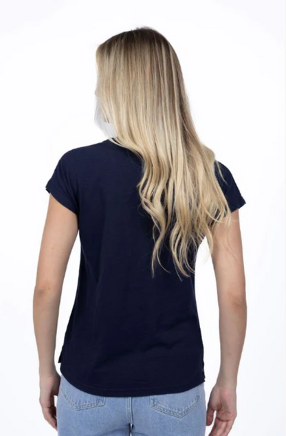 HUMIDITY LIFESTYLE MUST HAVE V NECK - NAVY - HS25300