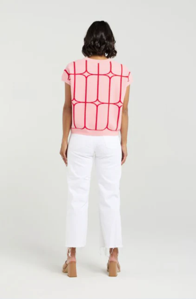 ET ALIA SEDGEWICK KNIT - BLUSH TRELLIS