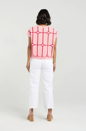 ET ALIA SEDGEWICK KNIT - BLUSH TRELLIS