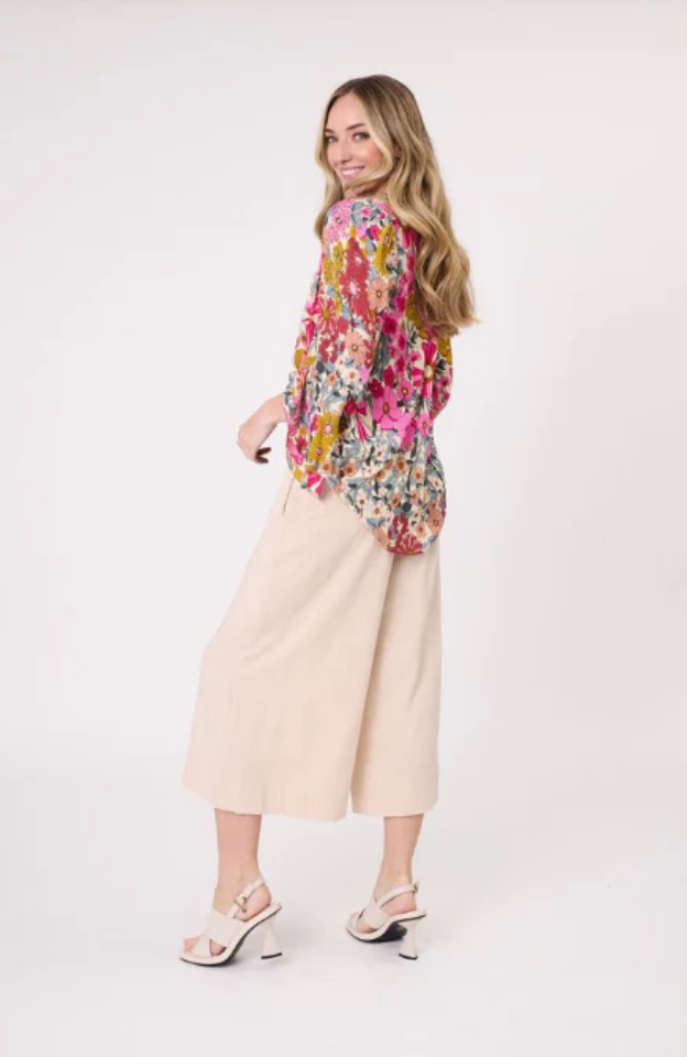 LEMON TREE DESIGN - CONTESSA TOP - GARDEN PRINT