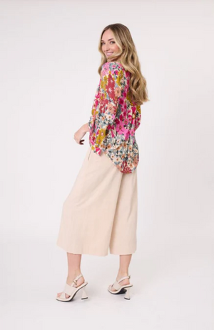 LEMON TREE DESIGN - CONTESSA TOP - GARDEN PRINT