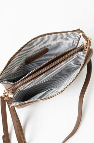 STELLA & GEMMA FRANKIE MULTI POUCH BAG - ESPRESSO