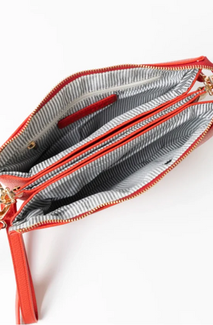 STELLA & GEMMA FRANKIE MULTI POUCH BAG - RED ROUGE