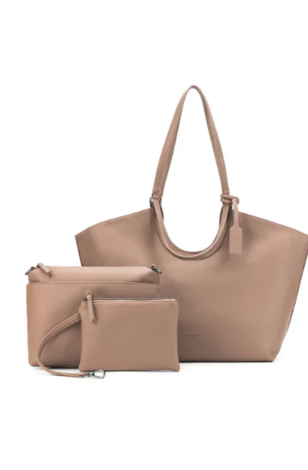 BLACK CAVIAR CIELO 3 PIECE HANDBAG - MOCHA   COMING SOON / PRE-ORDER