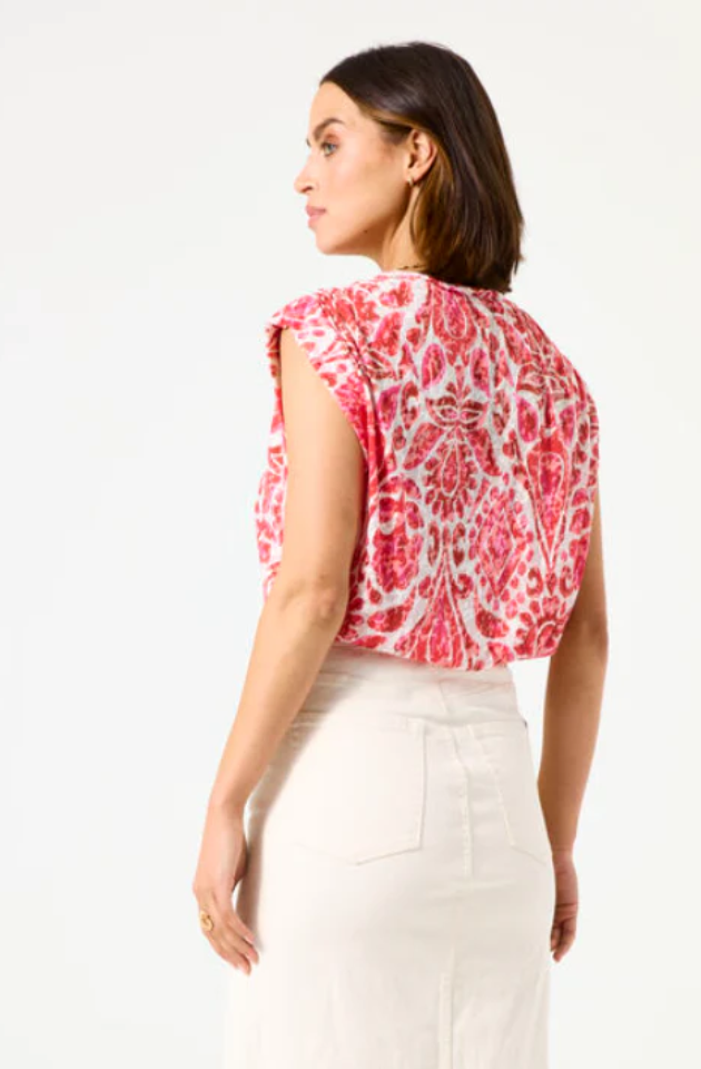 GARCIA PRINTED TEE - RUBY RED