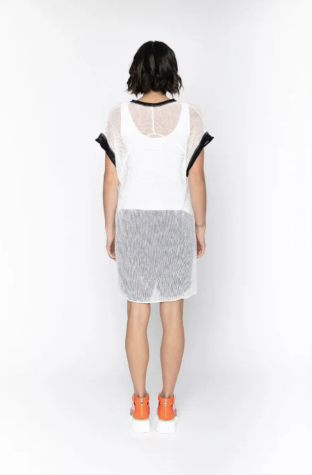 BLACKLIST LORENZA TUNIC - WHITE + BLACK TRIM