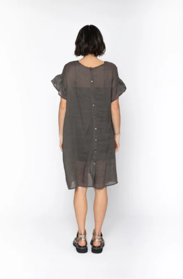 BLACKLIST REINA DRESS - CHARCOAL