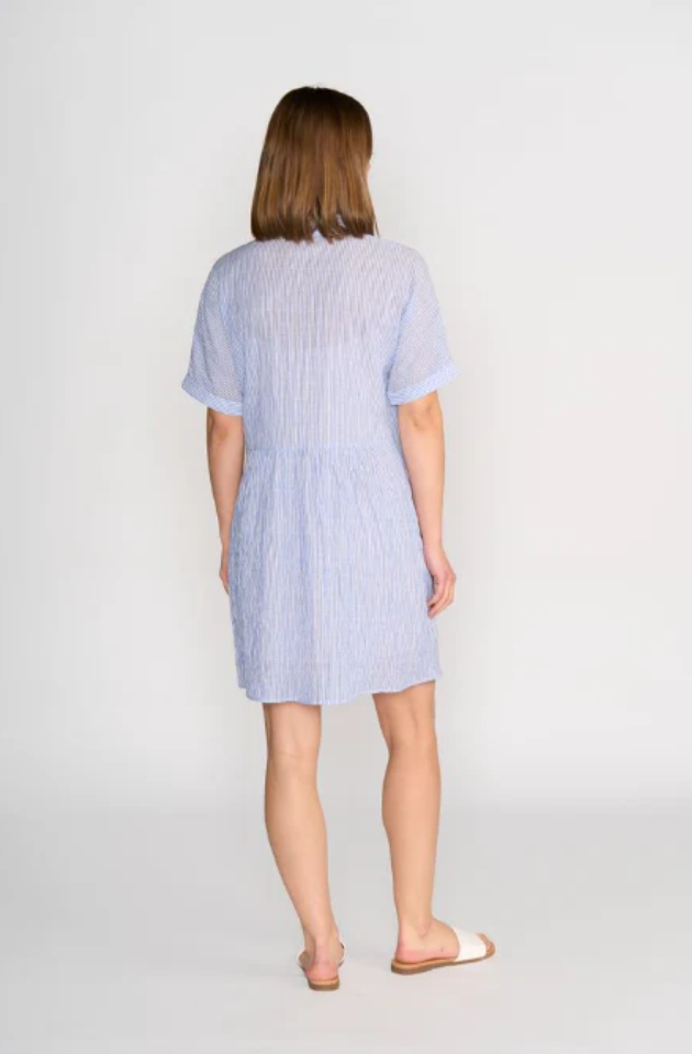 KNEWE COCOON DRESS - BLUE STRIPE