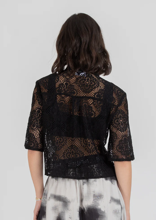 FEDERATION LACE IT SHIRT - BLACK