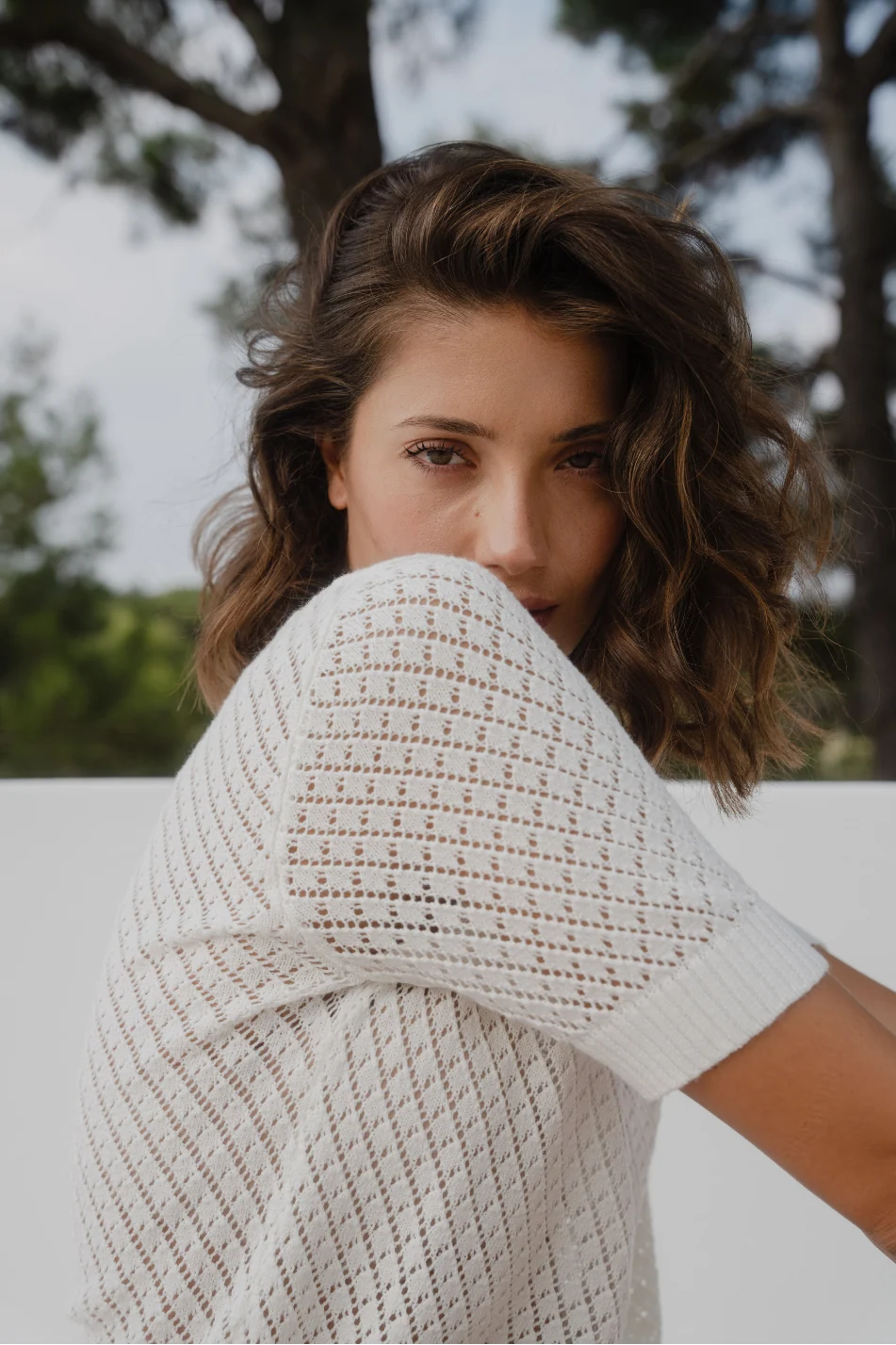IVY & JACK DAPPLE BOXY TEE - IVORY