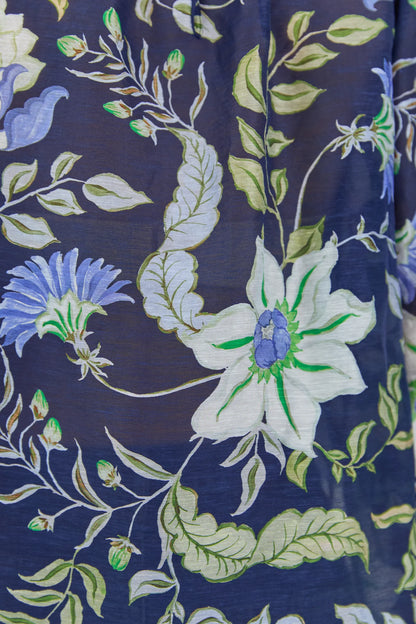 IVY & JACK SINCERE MID SLEEVE TOP - INK BOTANICAL