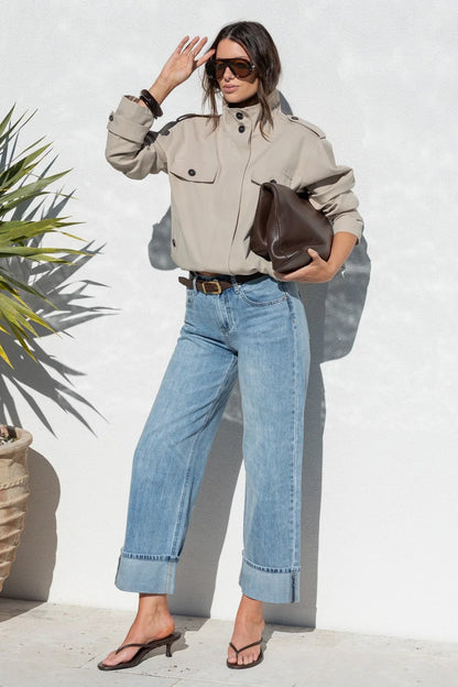 AMONG THE BRAVE - SQUAD TRENCH JACKET - TAUPE