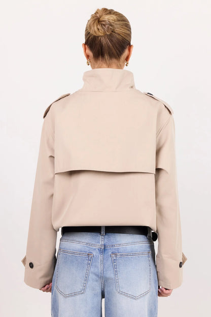 AMONG THE BRAVE - SQUAD TRENCH JACKET - TAUPE