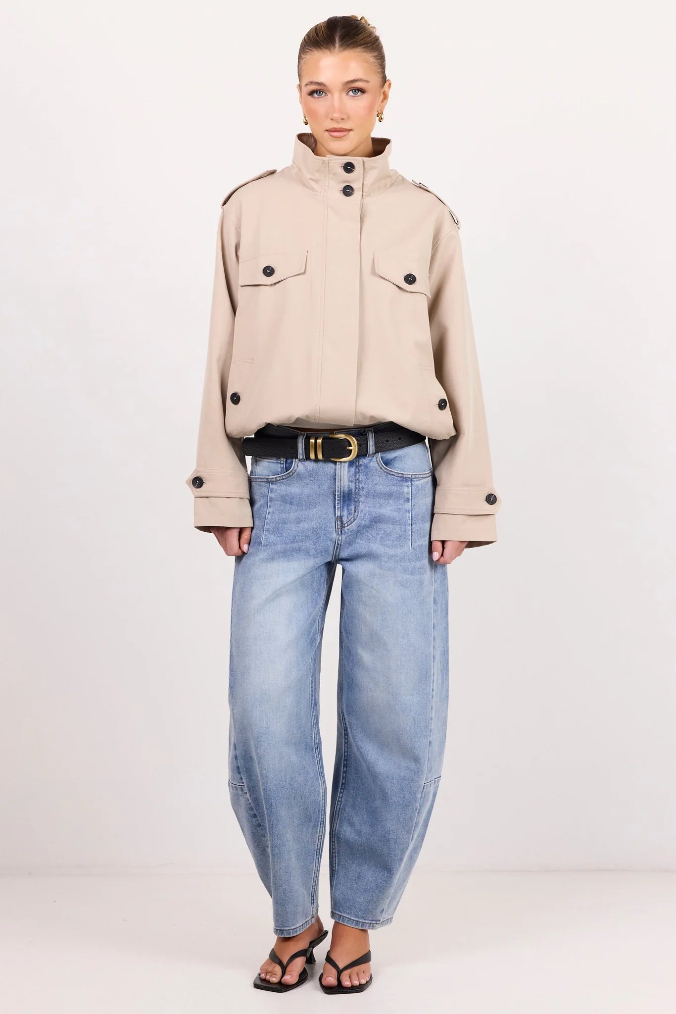 AMONG THE BRAVE - SQUAD TRENCH JACKET - TAUPE