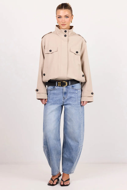 AMONG THE BRAVE - SQUAD TRENCH JACKET - TAUPE