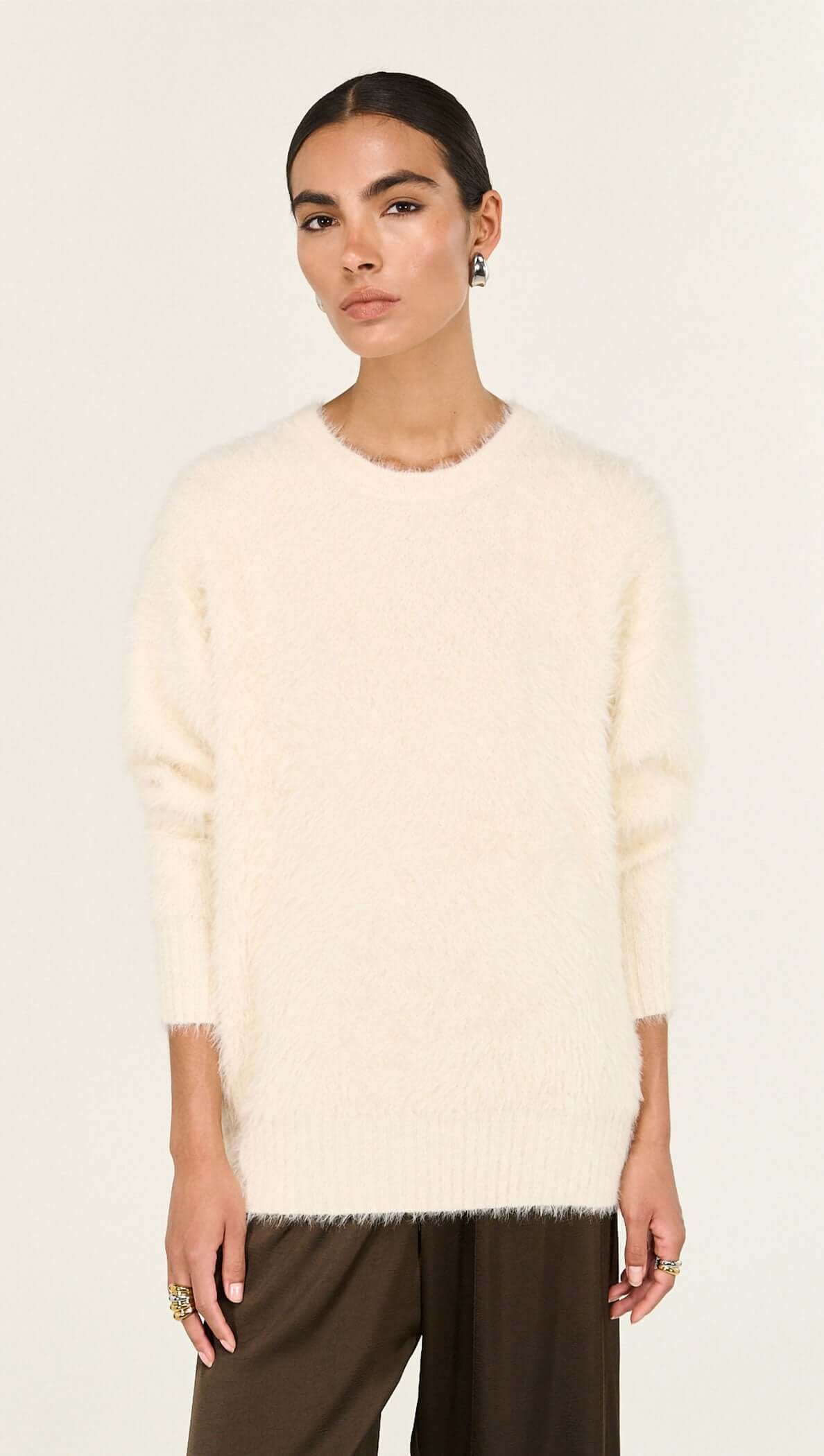 STAPLE THE LABEL NOA FLUFFY JUMPER - CREAM