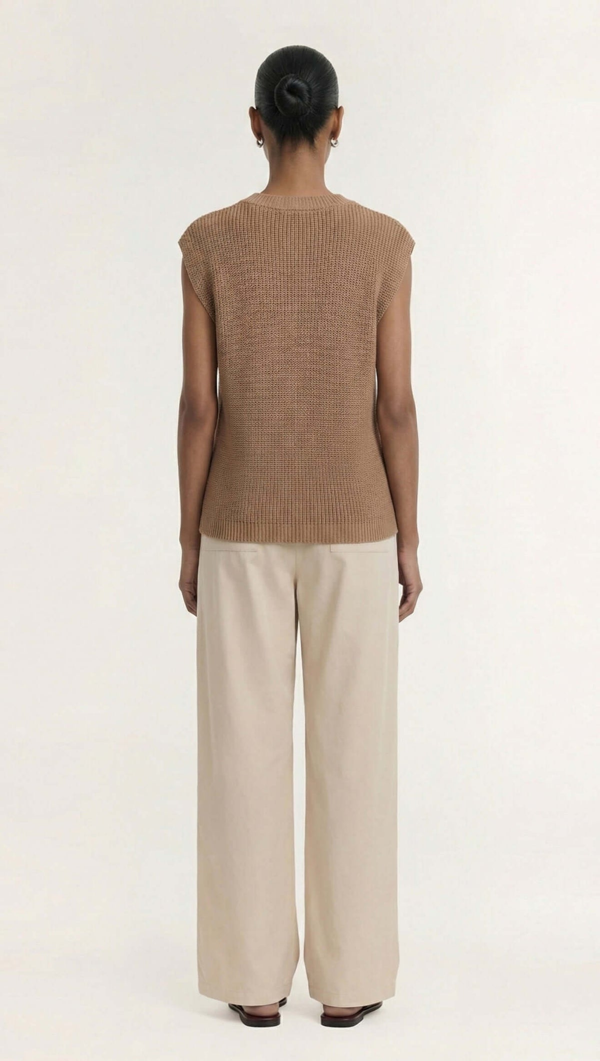 STAPLE THE LABEL ELLIS KNIT TANK - TAUPE