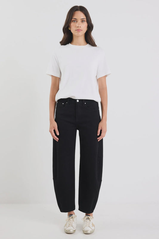 AMONG THE BRAVE - GRADUATE BARREL JEANS - JET BLACK