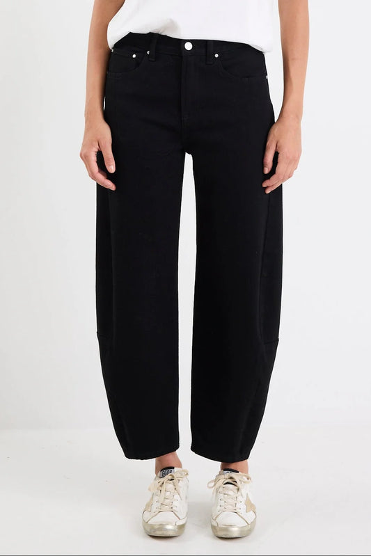 AMONG THE BRAVE - GRADUATE BARREL JEANS - JET BLACK