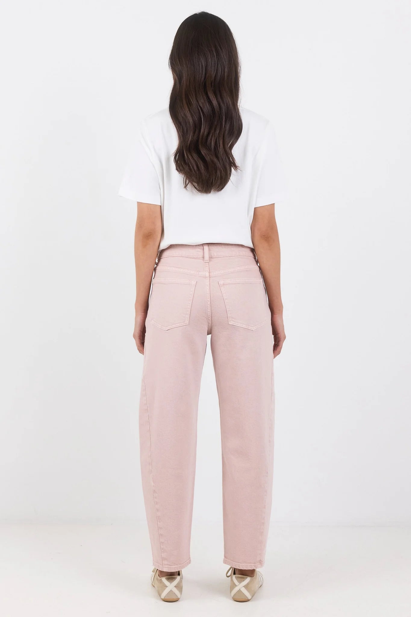 STORIES BE TOLD - IDOLISE BARREL JEAN - PALE PINK