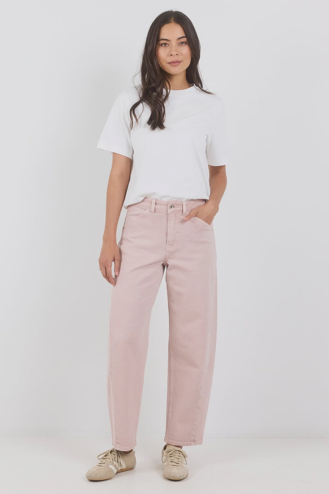 STORIES BE TOLD - IDOLISE BARREL JEAN - PALE PINK