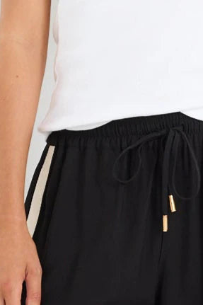 STORIES TO BE TOLD TOWNIE WIDE LEG PANTS - BLACK MATTE