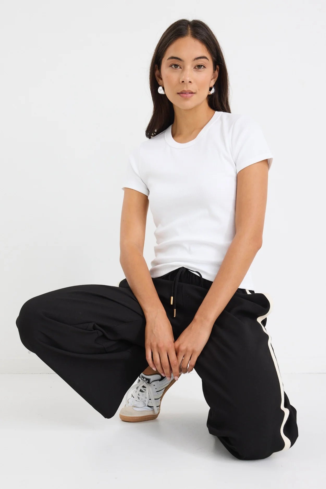 STORIES TO BE TOLD TOWNIE WIDE LEG PANTS - BLACK MATTE