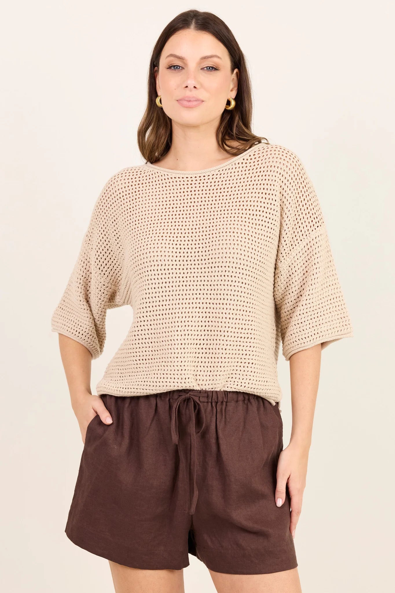 RE:UNION LABEL - SUNRISE KNIT TOP - STRING