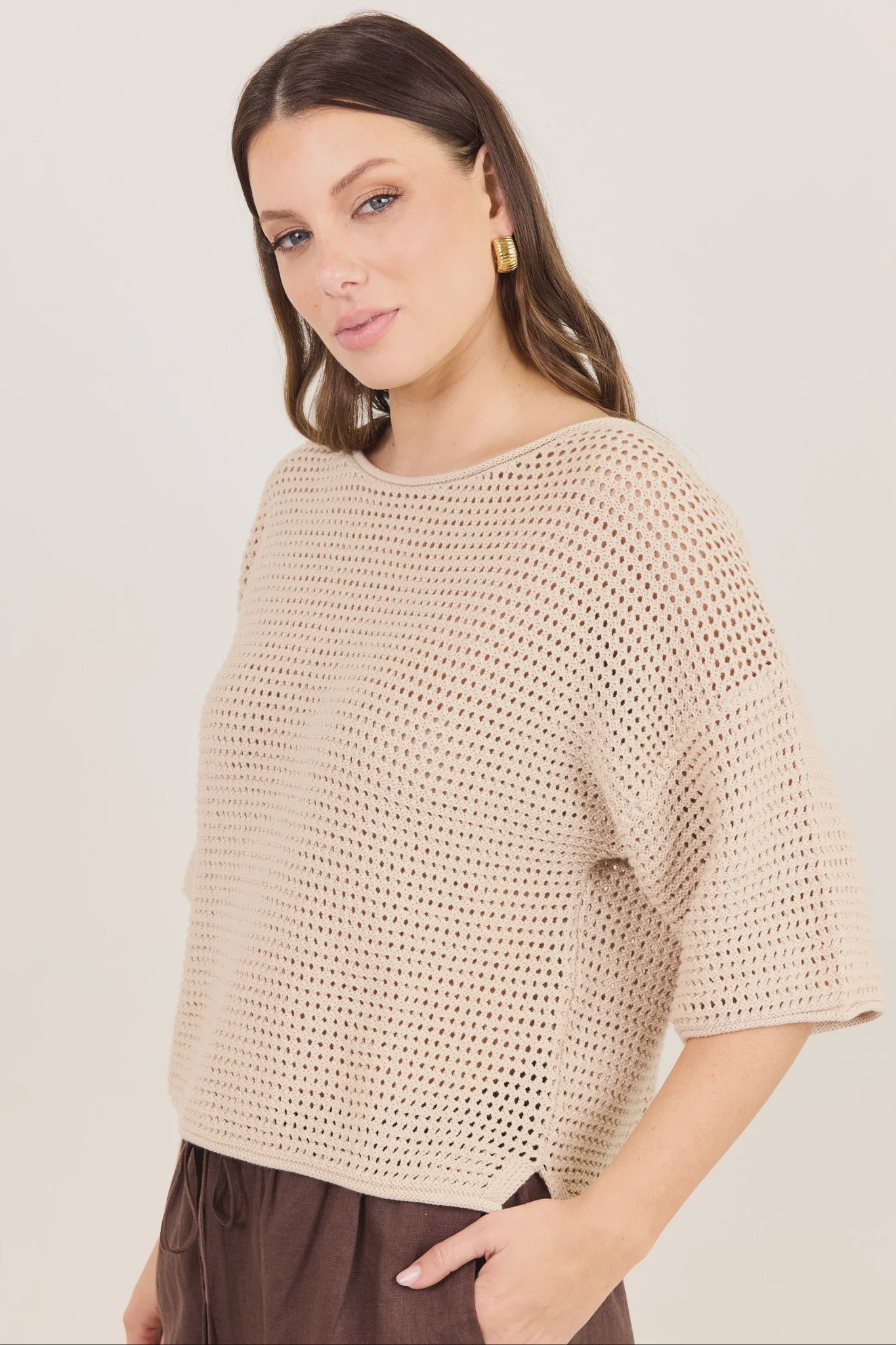 RE:UNION LABEL - SUNRISE KNIT TOP - STRING