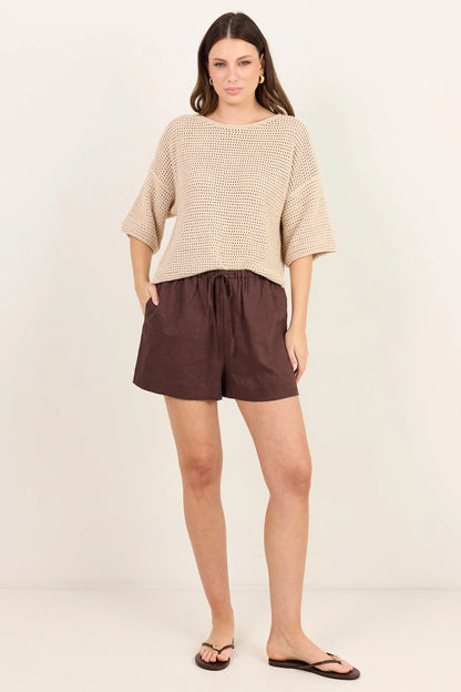 RE:UNION LABEL - SUNRISE KNIT TOP - STRING