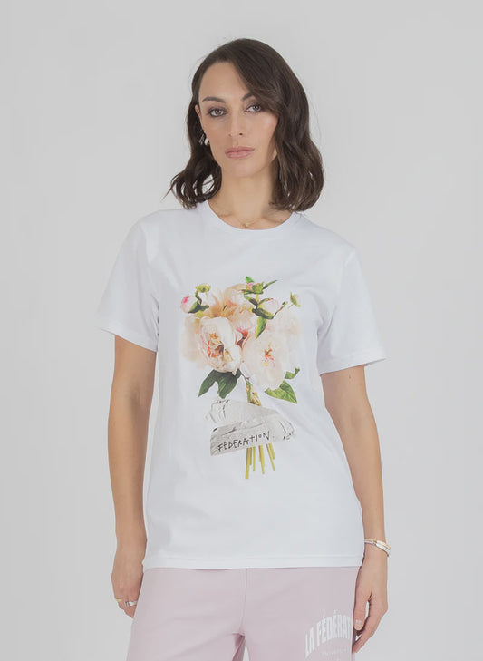 FEDERATION RUSH TEE - PEONY'S DUCTED- WHITE