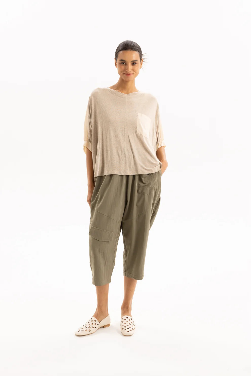 TWO BY TWO MARIS TOP - OATMEAL