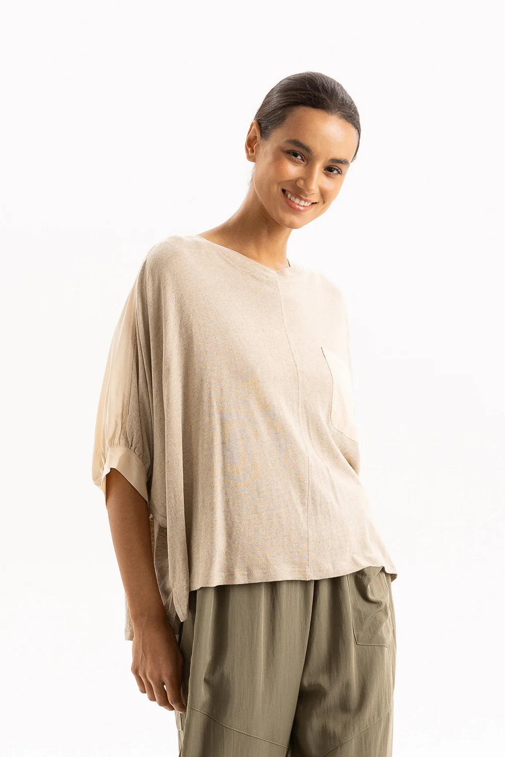 TWO BY TWO MARIS TOP - OATMEAL