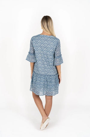 HUMIDITY LIFESTYLE PARADISE ARIES DRESS - BLUE PRINT - HS24302