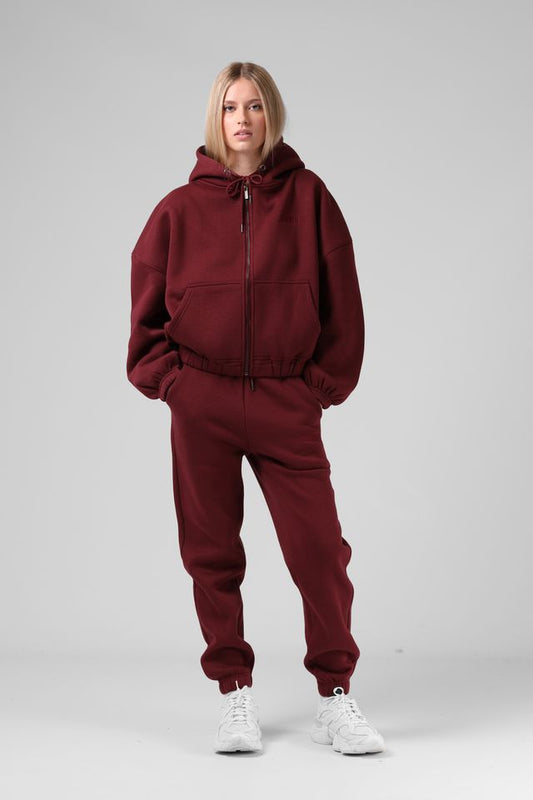 RPM ZIP THRU HOOD - RED WINE