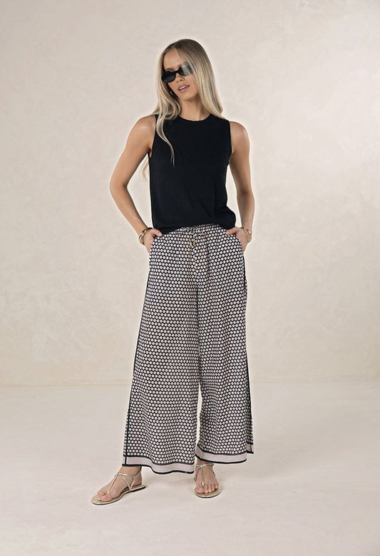 HUMIDITY LIFESTYLE HEXI PANT - BLACK/CREAM
