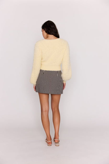 MINK PINK LOLA FLUFFY KNIT JUMPER - BUTTER