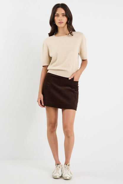 IVY & JACK TOPIC SOFT KNIT TEE - CHAMPAGNE