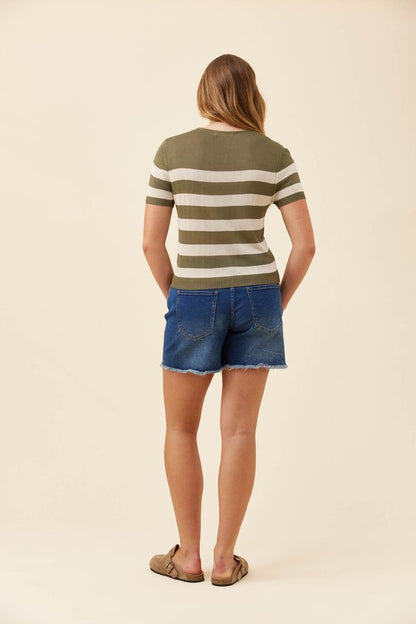 ISLE OF MINE MARCELLE T-SHIRT - OLIVE