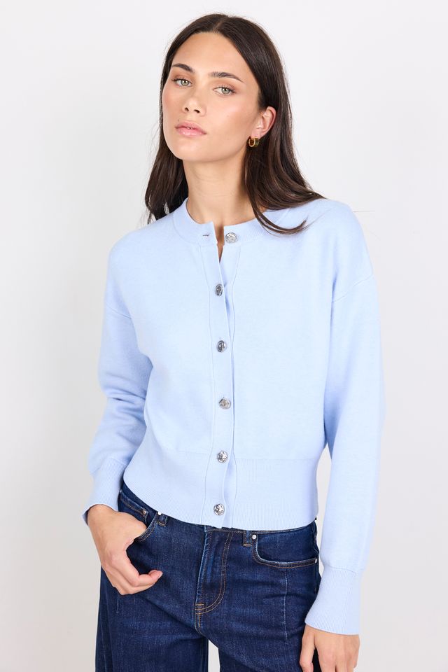 IVY & JACK HALLMARK CARDIGAN - ICE BLUE
