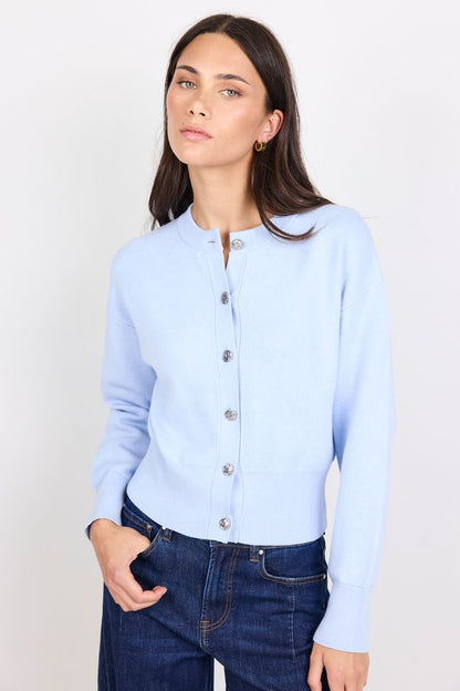 IVY & JACK HALLMARK CARDIGAN - ICE BLUE