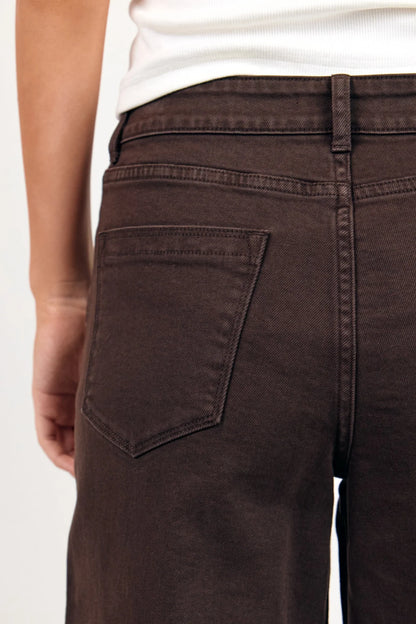 IVY & JACK -  TRADITION BARREL JEANS - DARK CHOCOLATE