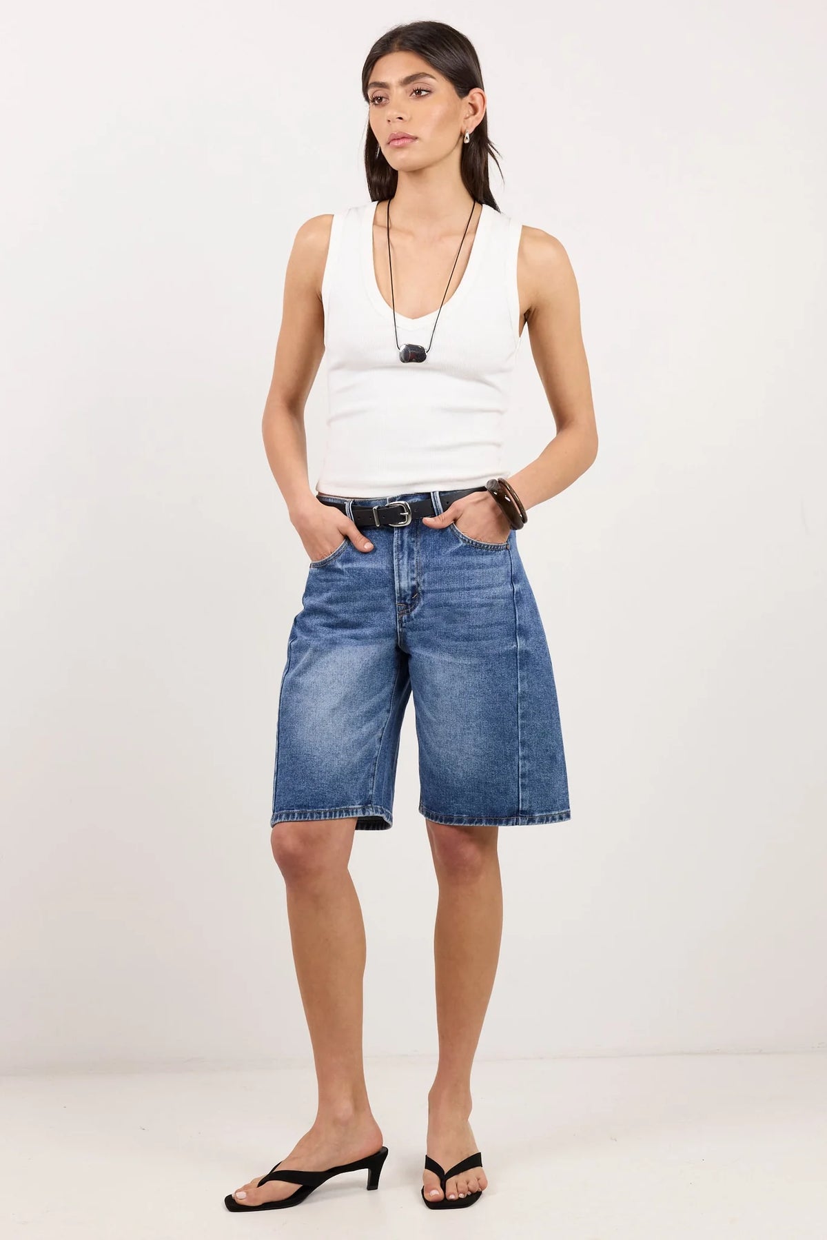 AMONG THE BRAVE - ACADEMY BARREL SHORTS - DEEP BLUE