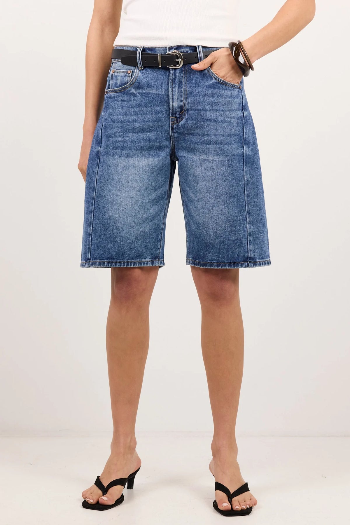 AMONG THE BRAVE - ACADEMY BARREL SHORTS - DEEP BLUE