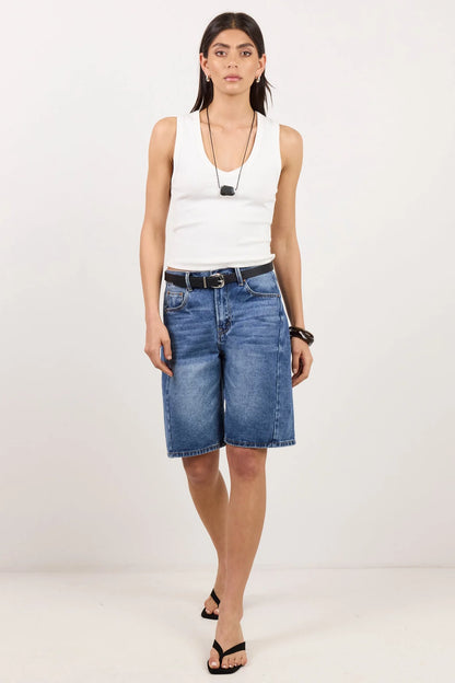 AMONG THE BRAVE - ACADEMY BARREL SHORTS - DEEP BLUE