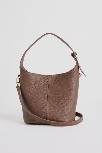 AMONG THE BRAVE VALENCIA MINI TOTE BAG - BROWN