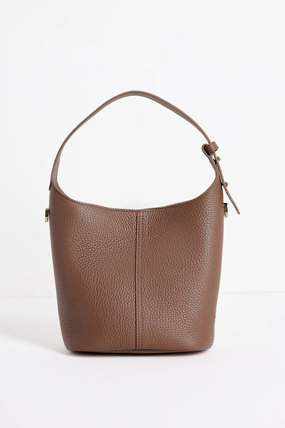 AMONG THE BRAVE VALENCIA MINI TOTE BAG - BROWN