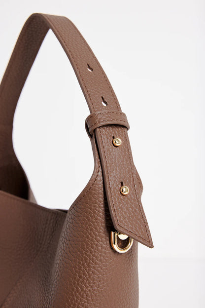 AMONG THE BRAVE VALENCIA MINI TOTE BAG - BROWN