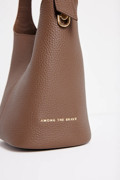 AMONG THE BRAVE VALENCIA MINI TOTE BAG - BROWN