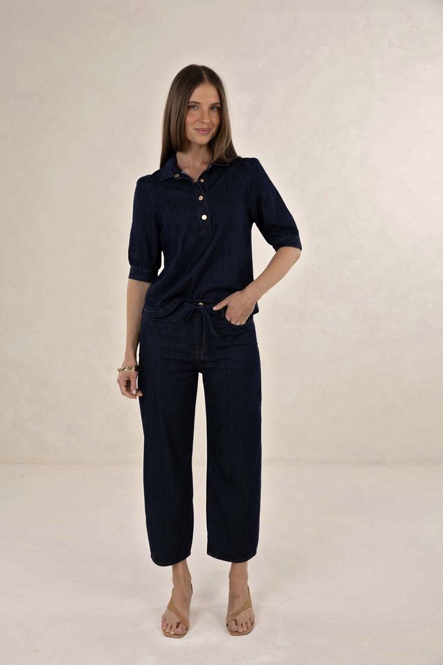 HUMIDITY LIFESTYLE IVY BARREL JEAN - DARK BLUE